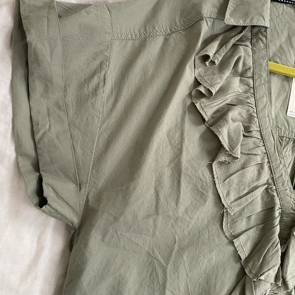 Anthropologie Pilcro ruffled green blouse xs - Picture 2 of 4